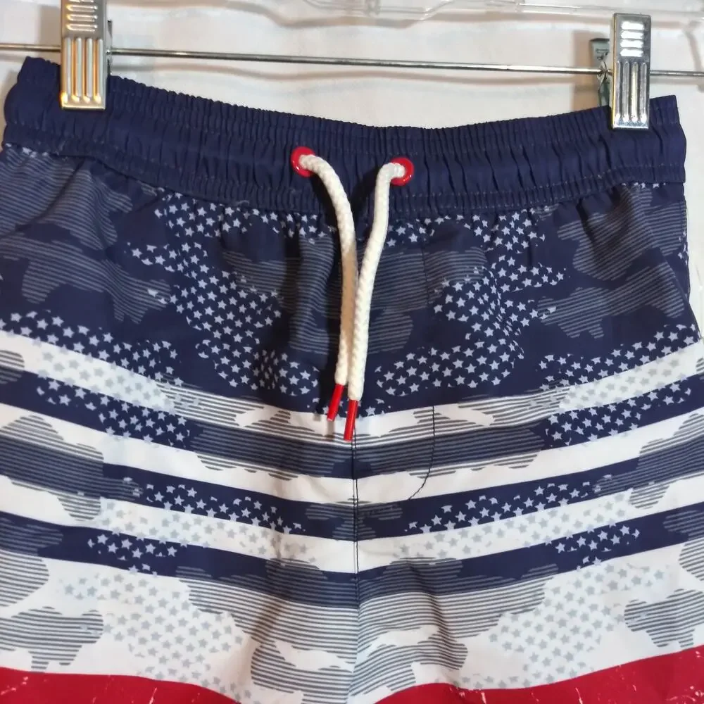 Tommy Bahama Boys Patriotic Swim Trunks Size Small